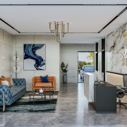 ORANGE TINT FOYER DESIGN